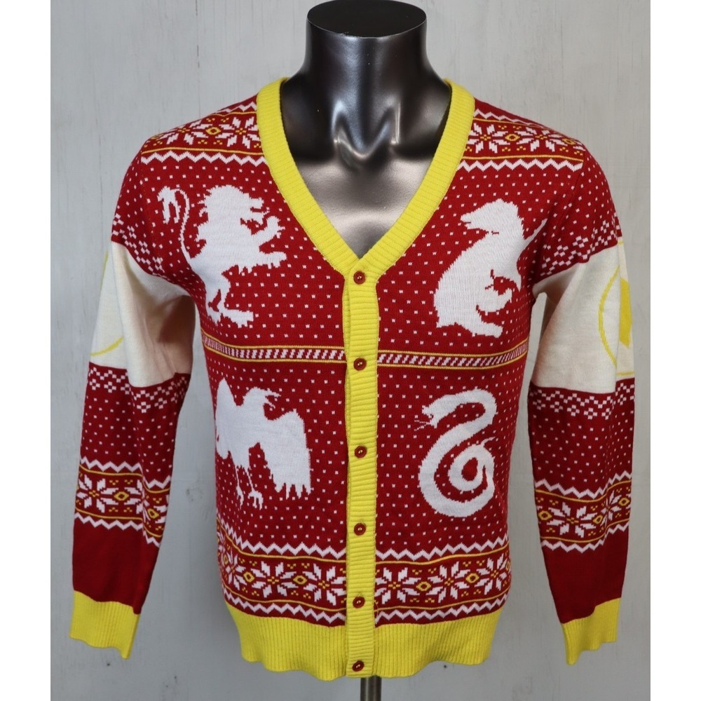 Harry Potter Wizarding World Hogwarts ALL House Cardigan‎ Gryffindor Size S